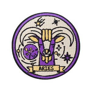 Eindelijk thuis opstrijkpatch - Sterrenbeeld Ram - Ram | Astrologie-patch