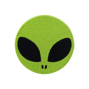 Opstrijkpatch, kleine ronde alienhoofd UFO-patch, ruimte-opstrijkpatch, opstrijktransfer, NASA-opnaaipatch, Finally Home
