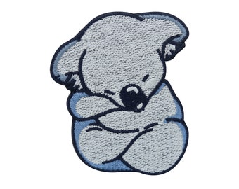 Iron-on patch of a sleeping koala bear | Animal patches, Australia iron-on transfer, sew-on patches, baby iron-on patches, patches, Finally Home