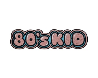 Iron-on Patch 80s Kid Retro Vintage | Eighties Patches, 80s Old School Iron-on Patches, Iron-on Patches, Denim Jacket Patches