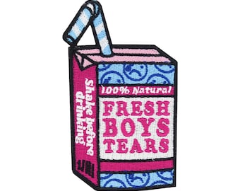 Iron-on Patch - Fresh Boys Tears | Funny Slogan Patch