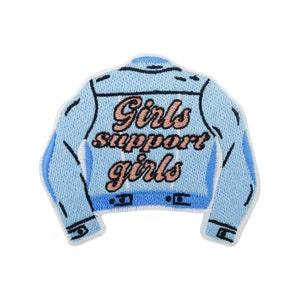 Aplique termocolante "Girls Support Girls" para jaqueta jeans | Apliques Girl Power, Transferência Termocolante Feminista, Aplique Feminista, Aplique para Jeans Finalmente em Casa