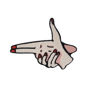 Ik heb een pistool-strijkpatch | Handpatches, handteken wapen-strijkpatch, vingerpatch pistool-strijkpatch eindelijk thuis