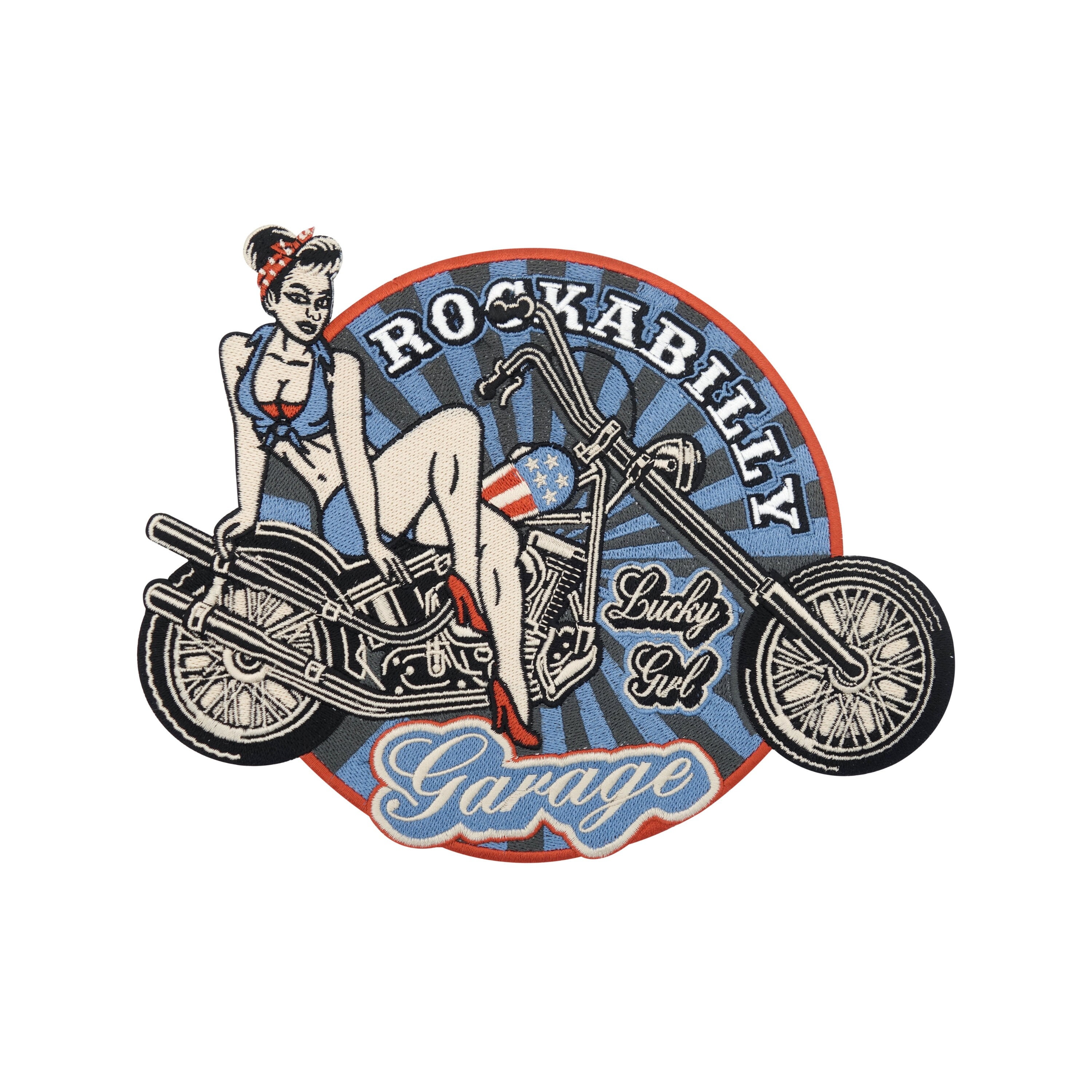 Großer Patch zum Aufbügeln | Retro Rockabilly | Biker Vintage Motorrad Kutte