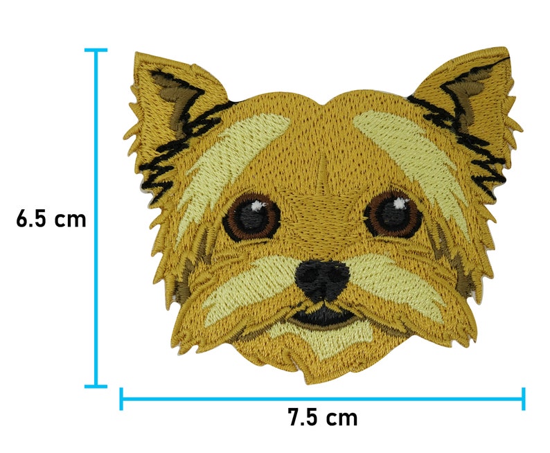 Patch zum Aufbügeln Yorkshire Terrier Hund Hunde Patches, Tier Dog Bügelflicken, Kinder Flicken Pfoten Aufnäher Hundeaufnäher Finally Home Bild 3