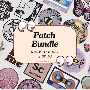 Iron-on Patches - Bundle of 5 or 10 | Including Bestsellers | Retro Patches, Cool Patches