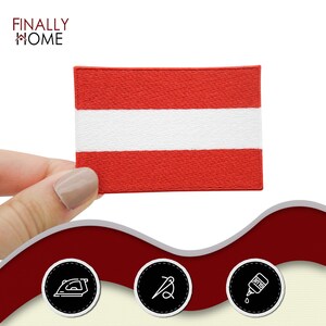 Iron-on patch of the Austrian flag | Coat of arms patches, flag iron-on transfer, tactical airsoft iron-on patch, Austrian flag patch Finally Home image 3
