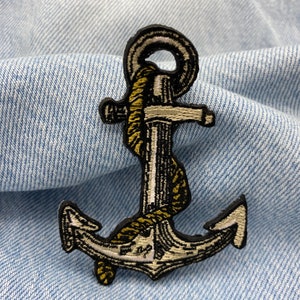 Iron-on patch Gray Anchor Maritime patches, ship boat iron-on patches, sea iron-on patches, seafaring marine water patches Finally Home image 3