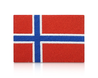 Norway Flag Iron-On Patch | Norway Flag Patches Norwegian Flag Iron-On Applique Nordic Applique Finally Home