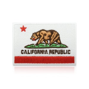 California Flag Iron-On Patch | California Republic Flag Patches, USA Flag Iron-On Patch, America Iron-On Patch, US Patch Finally Home