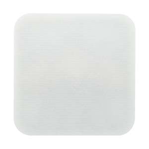 May include: A white square fabric patch with a subtle textured pattern.