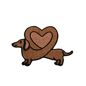 Patch zum Aufbügeln - Dackel Love | Hunde Patches, Erwachsene Aufnäher, Dackel Geschenke