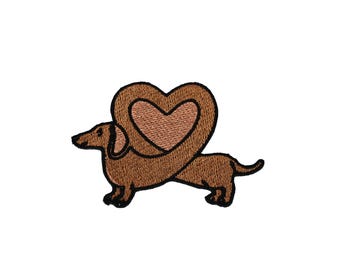 Naszywka do prasowania – Dachshund Love | Naszywki dla psów, Naszywki dla dorosłych, Prezenty dla jamników