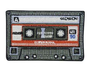 Patch for ironing or self-adhesive fastening - Red 80s cassette | Music, vintage, retro, old school patches, iron-on patches, CD patches