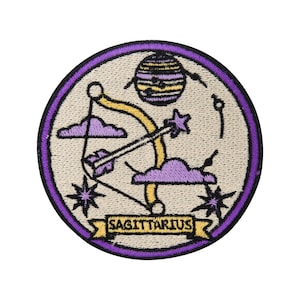 Finally Home Patch zum Aufbügeln - Sternzeichen Schütze - Sagittarius | Astrologie Patches, Mond Sterne Aufbügler, Flicken, Aufnäher