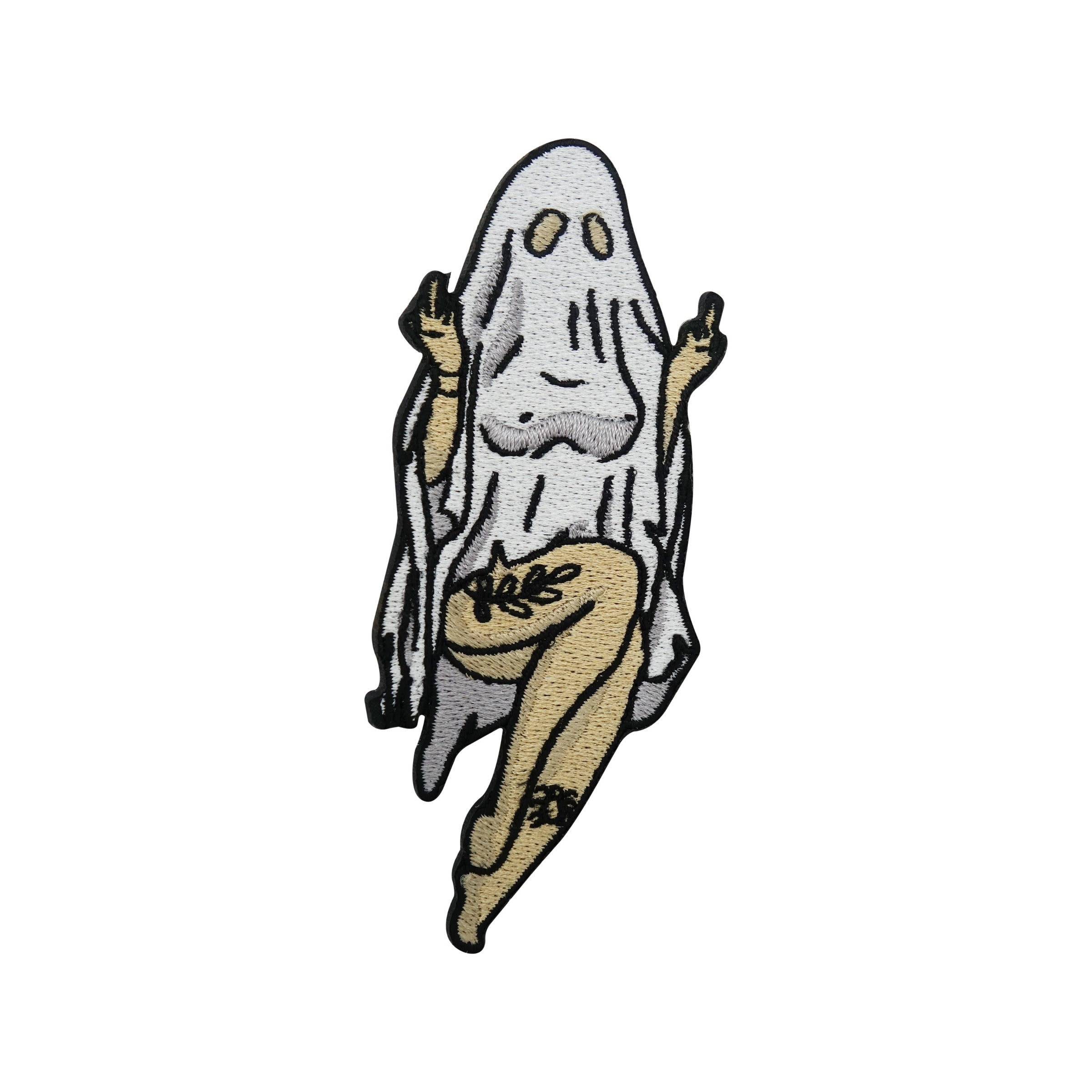 ゴースト中指アイロン接着パッチ、ヴァンパイアパッチホラーついにホーム - Etsy 日本