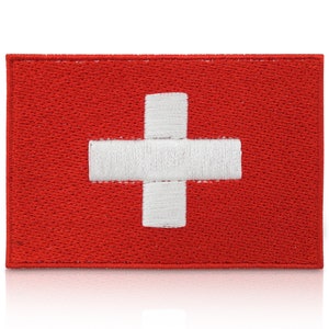 Swiss flag iron-on patch | Swiss patches, military flag iron-on patches, Suisse iron-on patch, Swiss CH Switzerland flag patch
