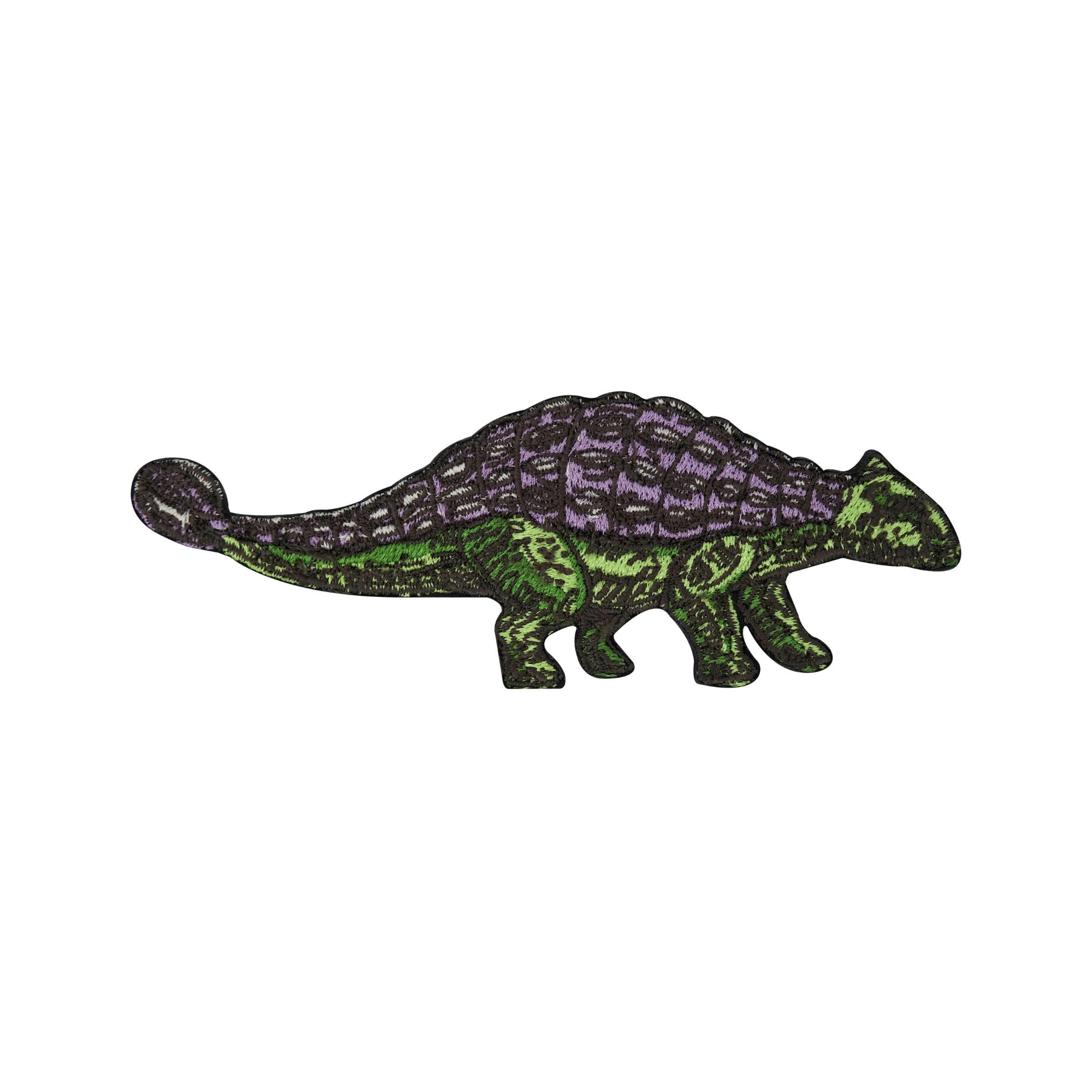 Toppa Ricamata Jurassic Park Con Gancio - Dinosauro T-Rex Logo Verde