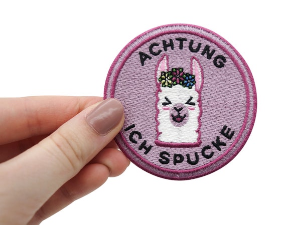 Iron-on Patch Attention I Spit Lama Pink Funny Alpaca Patches, Funny  Iron-on Patches, Animal Patches, Patches Finally Home -  Israel