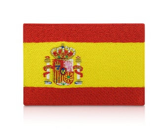 Iron-on patch Spain flag | Spanish flag patches, Spain flag iron-on patch, Spain flag World Cup jersey iron-on patch, Spain flag patch