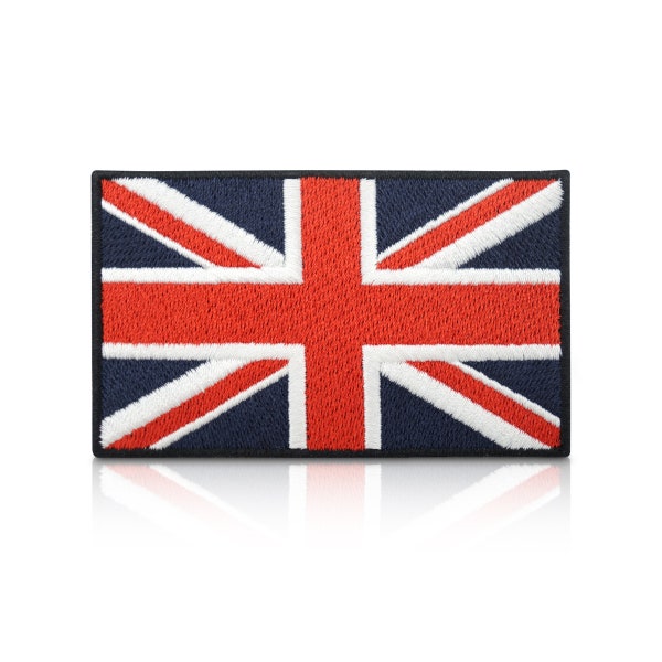 Großbritannien Patch zum Aufbügeln | England Flagge Patches Fahne Bügelbild Union Jack Flag Aufbügler Great Britain Aufnäher Finally Home