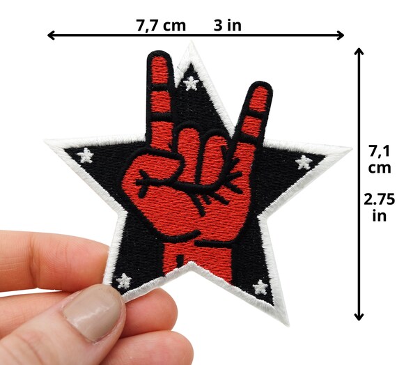 ROCKPATCH Iron-on Patch Rock Star | Music Rockstar Acdc Skull Hard