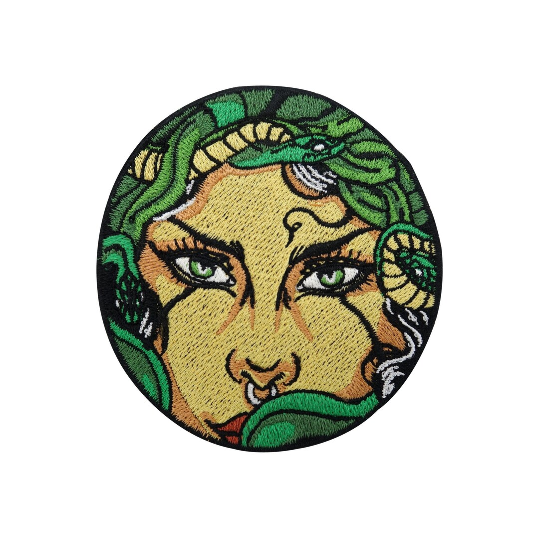 Iron-on Patch Medusa Snakes Snake Patches, Gothic Cobra Iron-on Patch ...