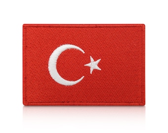 Turkish flag patch with adhesive backing | Turkish flag, Turkey flag patches, Türkiye Türk Turkiye coat of arms, Turkish flag patch