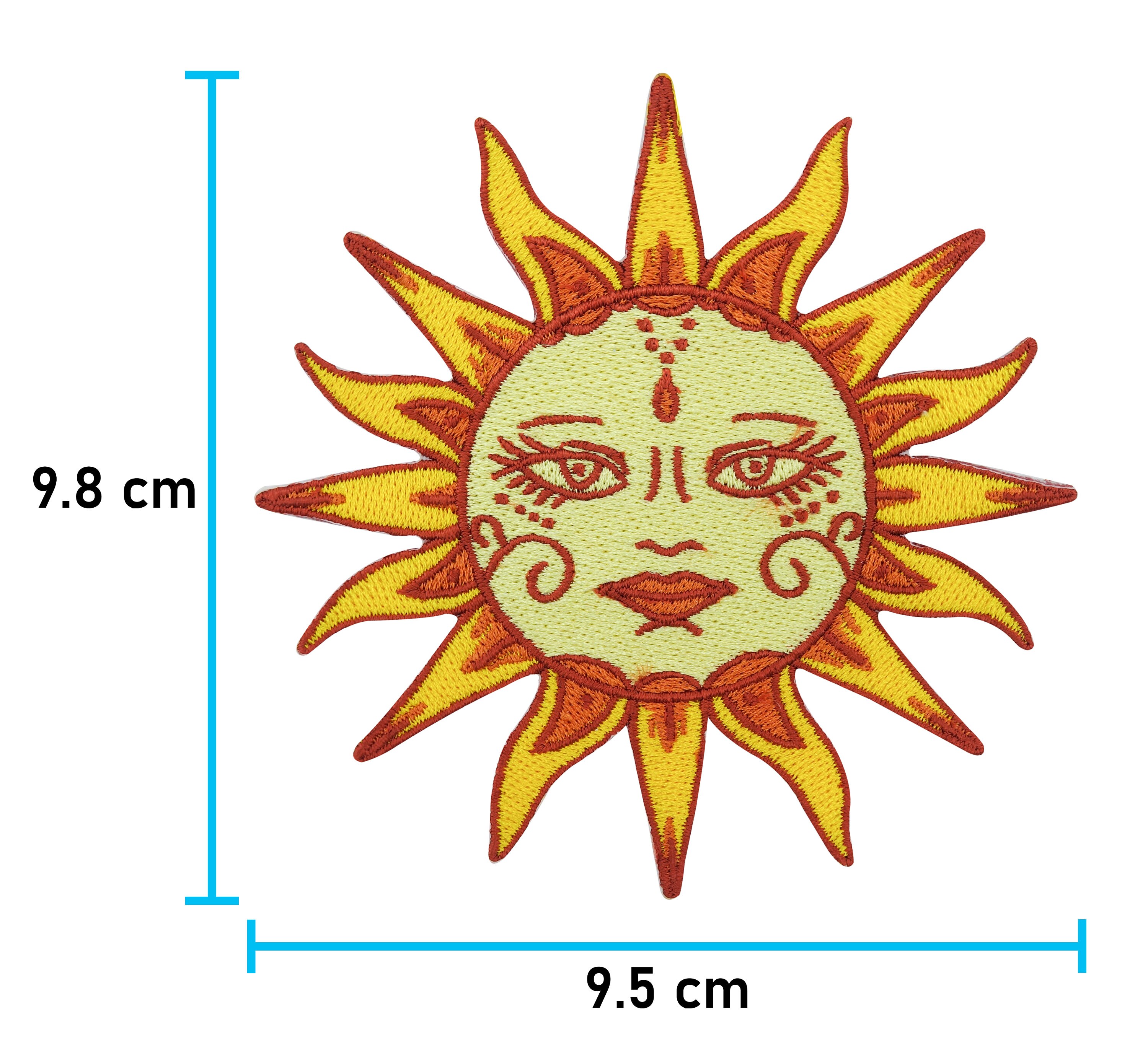 Finally Home Toppa Termoadesiva Con Luna E Sole - Applicabile Con Ferro Da Stiro, Cucito O Colla, Ideale Per Vestiti E Accessori