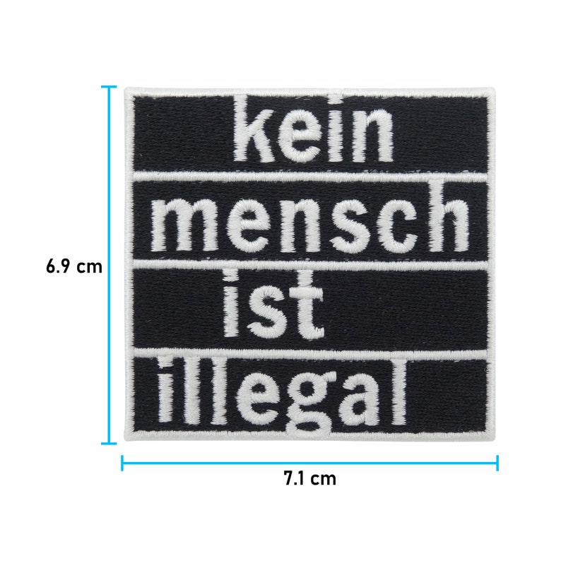 Iron-on patch No one is illegal FCK NZS patches, Blm iron-on patch, Anti AFD iron-on patch, Refugees Welcome patch Finally Home image 6