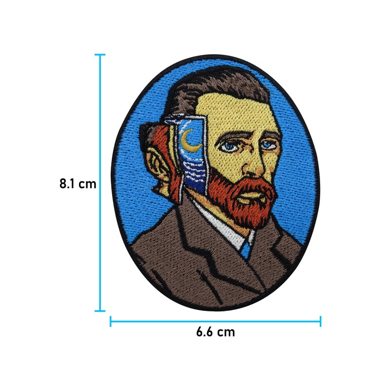 Iron-on patch Vincent van Gogh Art patches, starry night iron-on patches, moon stars iron-on patches, vintage & retro patches Finally Home image 5