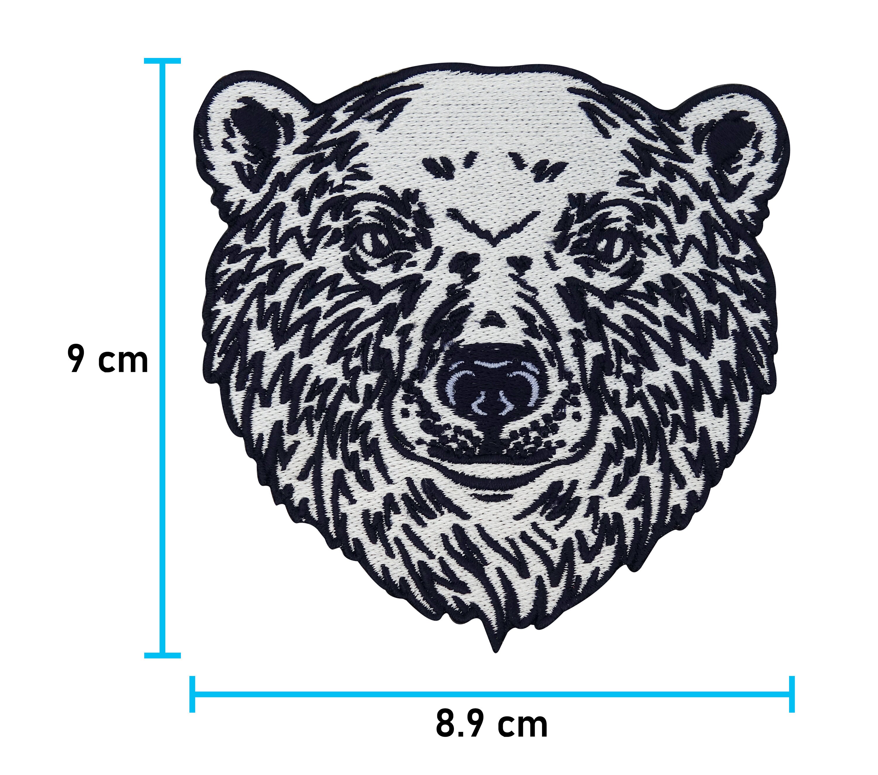 Bügelbild Aufnäher Größe: 6,0 x 6,8 cm Eisbären Tier Aufbügler 