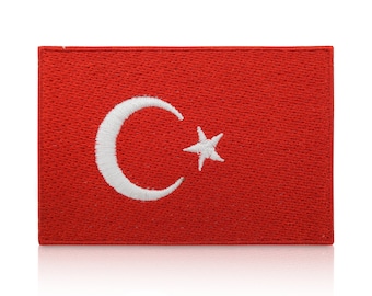 Patch thermocollant drapeau de Turquie | Couture de patchs drapeau turc, transfert thermocollant drapeau Turquie, patch thermocollant Türkiye, patch Enfin Accueil