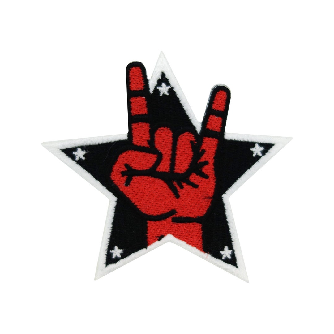 Rock Star Iron-on Patch | Music Rockstar AC/DC Skull Hard Punk Indie ...