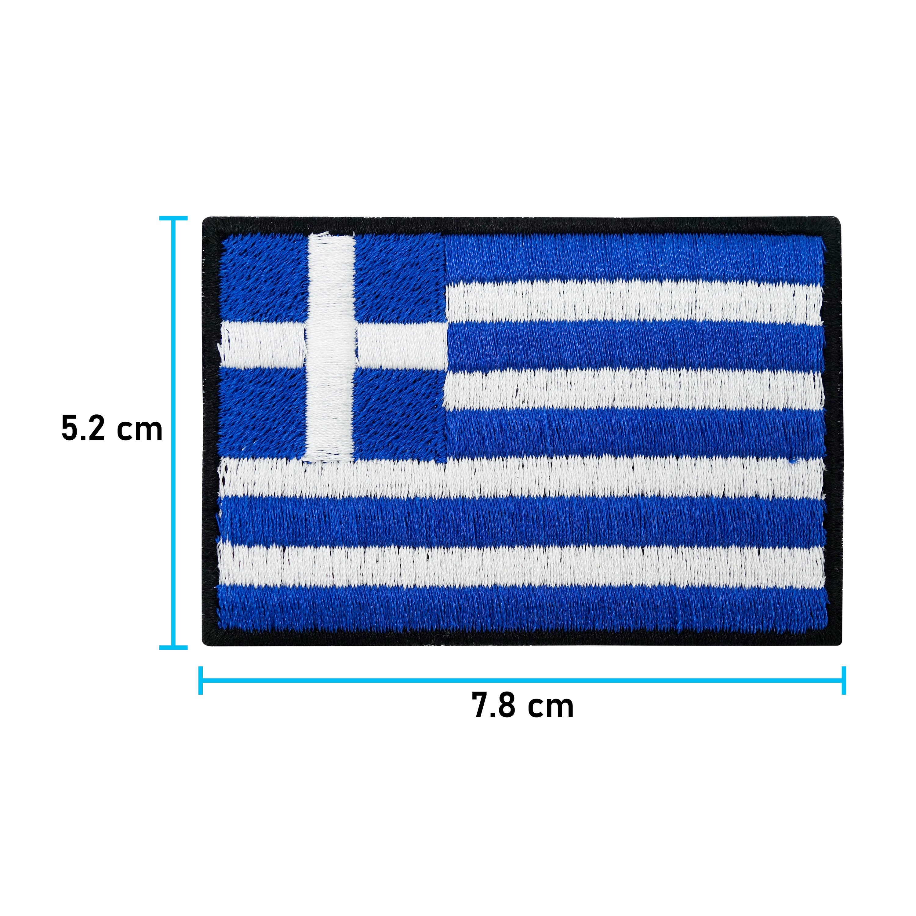 Patch Drapeau Grèce Velcro - Écusson Tactique Extérieur - Fixation Facile Sur Vêtements, Sacs - Idéal Airsoft, Loisirs