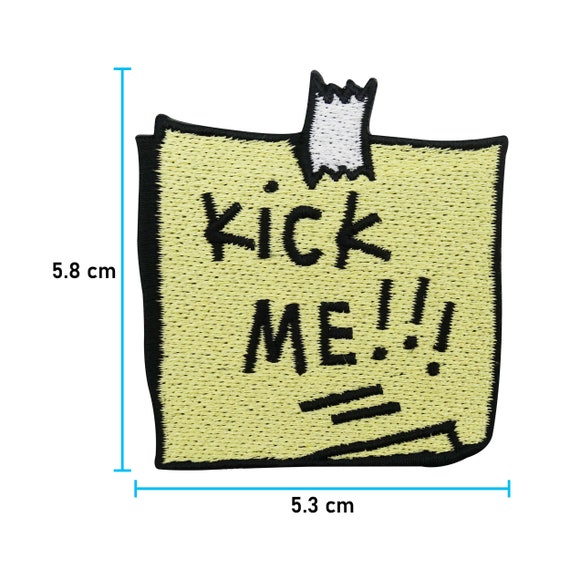 Iron-on Patch Kick Me Note Funny Patches, Biker Iron-on Transfers, Denim  Jacket Iron-on Patches, Funny Saying Motorbike Patches Finally Home 