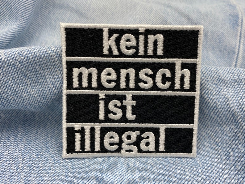 Iron-on patch No one is illegal FCK NZS patches, Blm iron-on patch, Anti AFD iron-on patch, Refugees Welcome patch Finally Home image 3