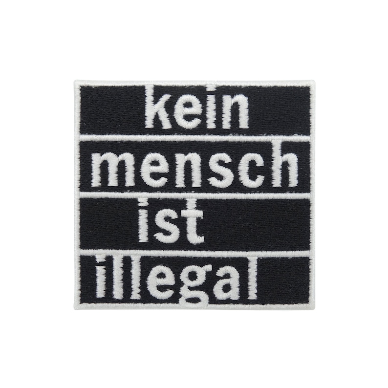 Iron-on patch No one is illegal FCK NZS patches, Blm iron-on patch, Anti AFD iron-on patch, Refugees Welcome patch Finally Home image 1