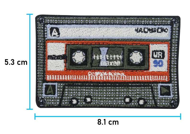 Patch zum Aufbügeln Rote 80er Kassette Musik, Vintage, Retro, Oldschool Patches, Bügelflicken, Flicken Aufnäher Kassetten CD Finally Home Bild 5