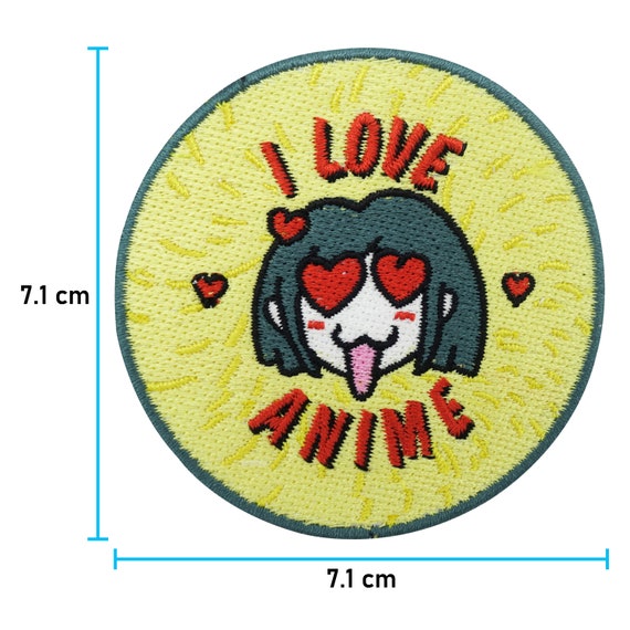 Patch Yellow I Love Anime Iron-on Patch, Cartoon Patches Comic Iron-on  Image Manga Girl Iron-on Patches Cosplay Iron-on Patch Finally Home 