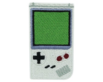 Old School Game Boy Patch, Iron-on or Hook-and-Loop | Vintage, Retro Gaming Patches, Iron-on Patches, Nintendo Super Mario