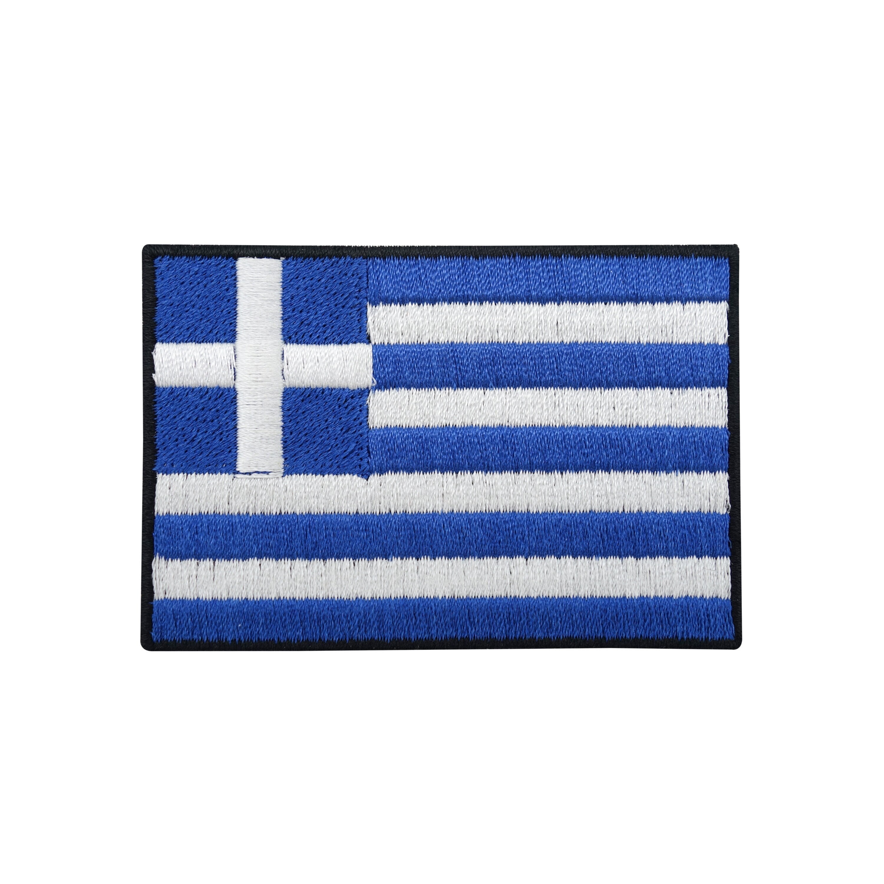 Laden Sie Flaggenkarte von Griechenland. Umrisse von Griechenland. Flagge  der griechischen Republik in blau…