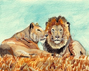 Lions print