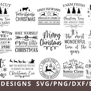Christmas SVG Bundle, Farmhouse Christmas SVG, Farmhouse Christmas, Farmhouse Sign Svg, Christmas for cricut, Winter Svg