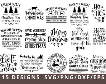 Christmas SVG Bundle, Farmhouse Christmas SVG, Farmhouse Christmas, Farmhouse Sign Svg, Christmas for cricut, Winter Svg