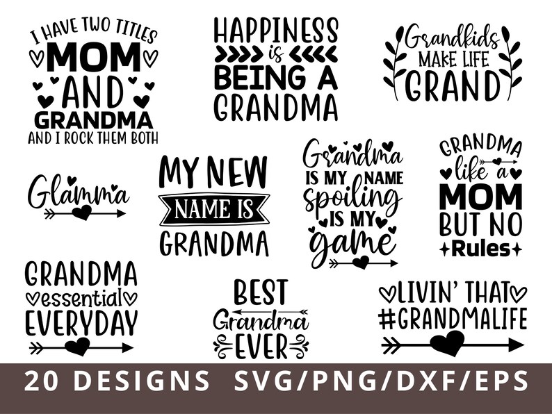 Grandma Svg Bundle, Blessed Grandma Svg, Nana svg, Grandma Shirt svg, Abuelos Svg, Mom Svg, Mother's Day Svg, Memaw Svg imagen 3