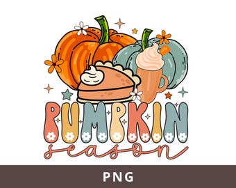 Pompoenseizoen png, retro herfst png, halloween png, preppy herfst png, halloweenshirt png, Thanksgiving png, spookseizoen png-sublimatie