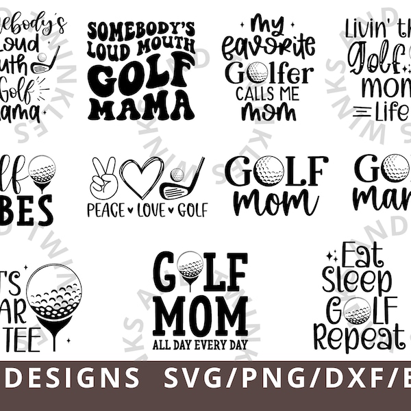 Golf Mom Svg, Golf Life Svg, Golfer Mama Svg, Somebodys Loud Mouth Golf Mama Svg Png, Lets Partee,Sports Mom Life Cut File Cricut Silhouette