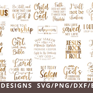 Christliches SVG Bündel, Bibelvers SVG, christliches Zitat SVG Bundle, Jesus SVG Bundle, Glaube Zitate SVG, Gott Liebe SVG