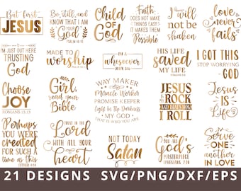 Christian Svg Bundle, Bible Verse Svg, Christian Quote SVG Bundle, Christ Faith, Jesus SVG Bundle,  Faith Quotes Svg, God Love SVG